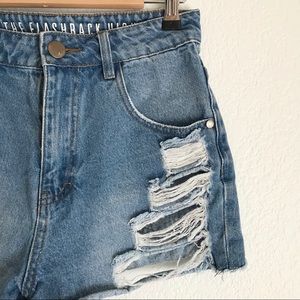 Ripped High Waisted Shorts